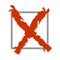 Red X negative symbol