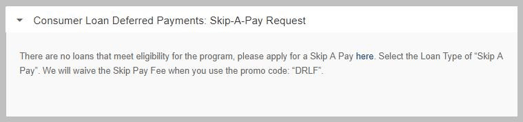 3rd Skip-a-Pay view