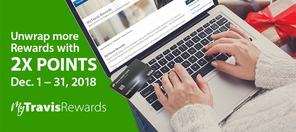 Double Points Dec. 1-31, MyTravis Rewards