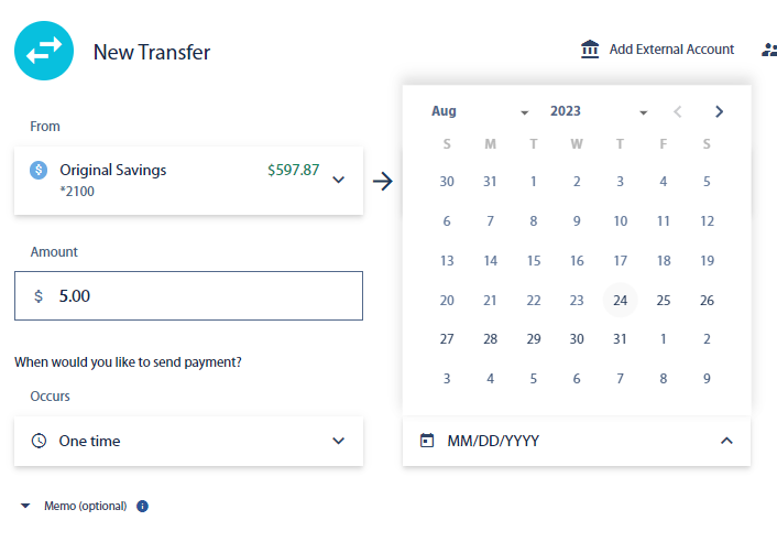Schedule transfer between accounts, payments and transfers, digital banking, Travis CU