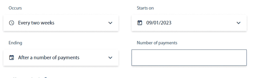 Schedule occurrence, payments and transfers, digital banking, Travis CU