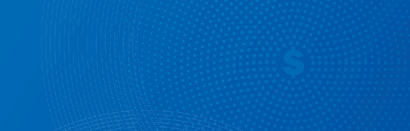 blue line art pattern with dollar sign symbol, mobile banner, Travis CU,