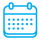 icon calendar, RSVP, cyan blue