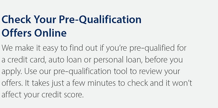 Check your pre-qualification offers online