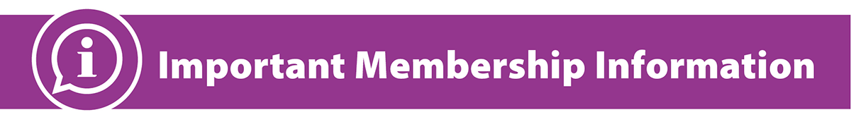 Important membership information