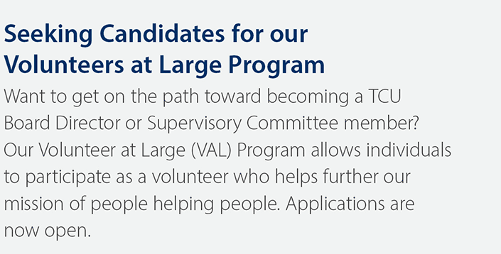 Seeking candidates for our Volunteers at Large program