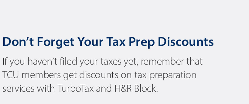 Don't Forget Your Tax Prep Discounts