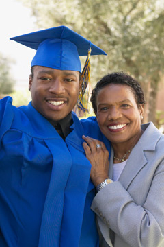 Parent with graduating student