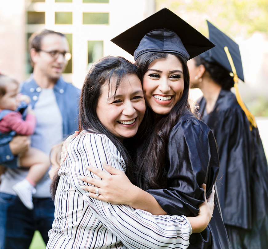 Parent with graduating student