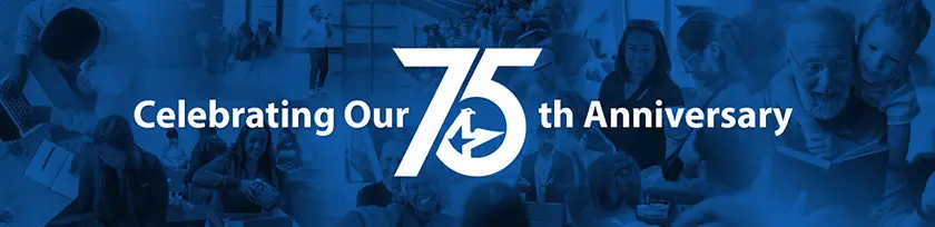 Celebrating our 75th anniversary, mobile view, TCU,