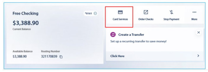 step 2, report lost stolen card
