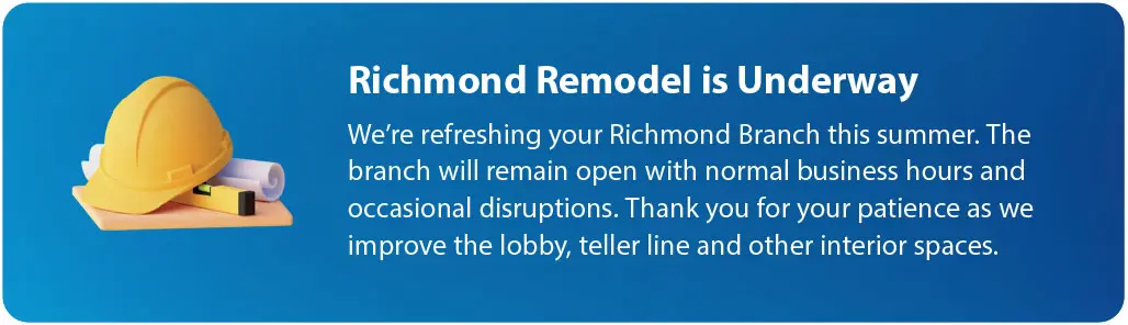 Richmond branch remodel banner